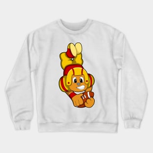 Bear at Sports with Football & Helmet Crewneck Sweatshirt